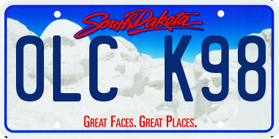 SD license plate 0LCK98