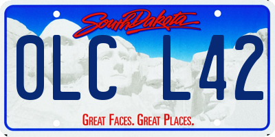 SD license plate 0LCL42