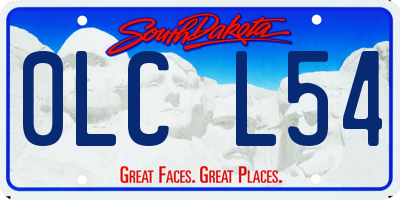 SD license plate 0LCL54
