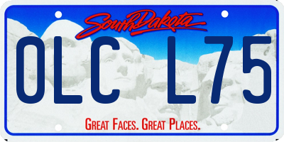 SD license plate 0LCL75