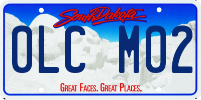 SD license plate 0LCM02