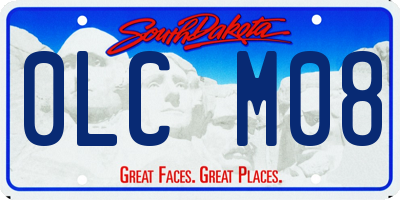 SD license plate 0LCM08