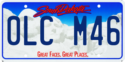 SD license plate 0LCM46
