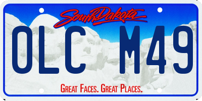 SD license plate 0LCM49