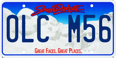 SD license plate 0LCM56