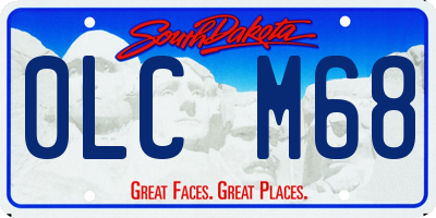 SD license plate 0LCM68