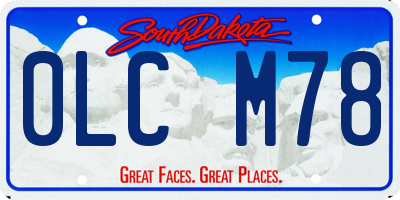 SD license plate 0LCM78