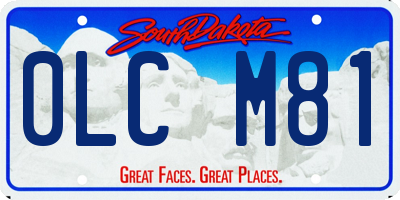 SD license plate 0LCM81
