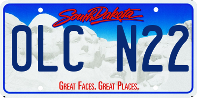 SD license plate 0LCN22