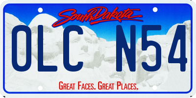 SD license plate 0LCN54
