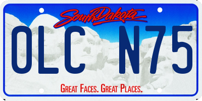 SD license plate 0LCN75