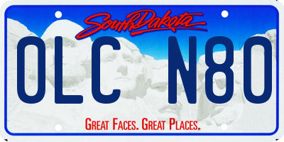 SD license plate 0LCN80