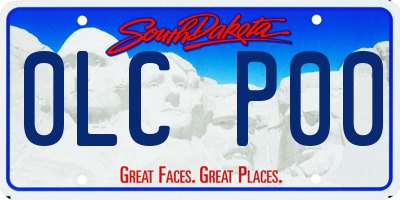 SD license plate 0LCP00