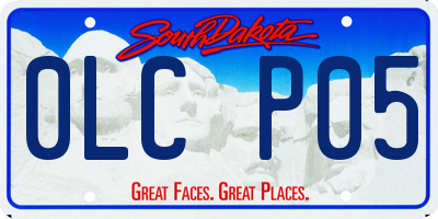 SD license plate 0LCP05