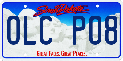 SD license plate 0LCP08