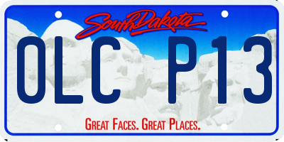 SD license plate 0LCP13