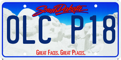 SD license plate 0LCP18