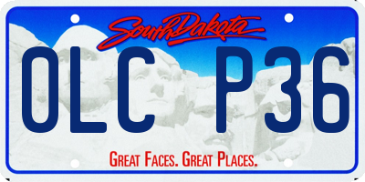 SD license plate 0LCP36