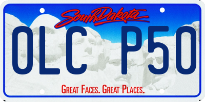 SD license plate 0LCP50