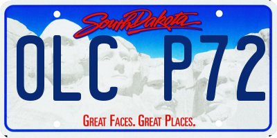SD license plate 0LCP72
