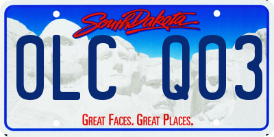 SD license plate 0LCQ03