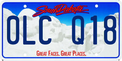 SD license plate 0LCQ18