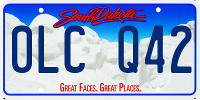 SD license plate 0LCQ42