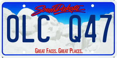 SD license plate 0LCQ47