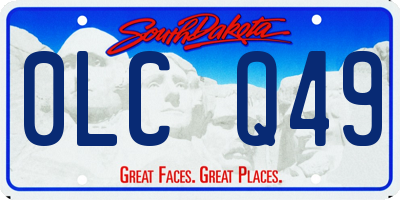 SD license plate 0LCQ49