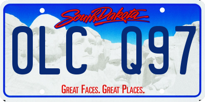SD license plate 0LCQ97