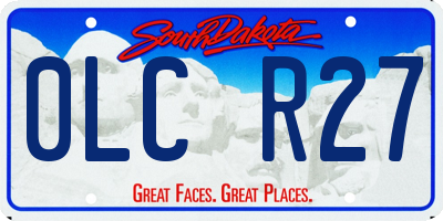 SD license plate 0LCR27