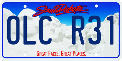 SD license plate 0LCR31