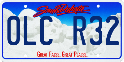 SD license plate 0LCR32