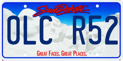 SD license plate 0LCR52