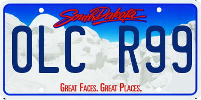 SD license plate 0LCR99