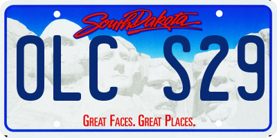 SD license plate 0LCS29