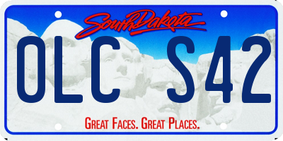SD license plate 0LCS42