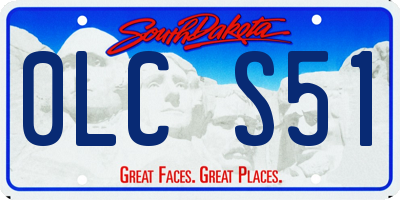 SD license plate 0LCS51