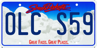 SD license plate 0LCS59