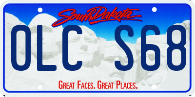 SD license plate 0LCS68