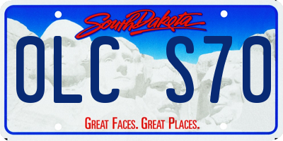 SD license plate 0LCS70