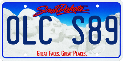 SD license plate 0LCS89
