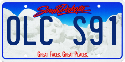 SD license plate 0LCS91