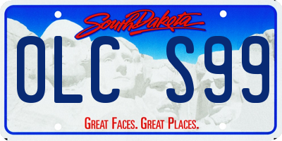 SD license plate 0LCS99