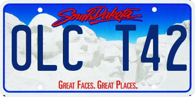 SD license plate 0LCT42