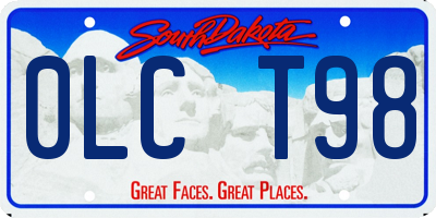 SD license plate 0LCT98