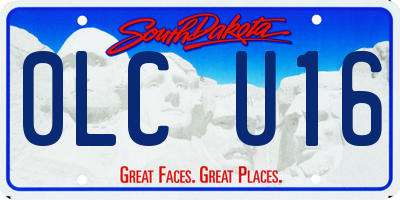 SD license plate 0LCU16