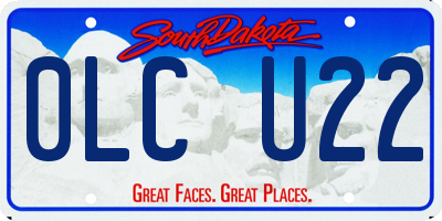 SD license plate 0LCU22