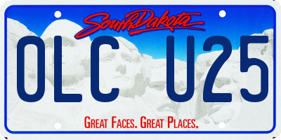 SD license plate 0LCU25