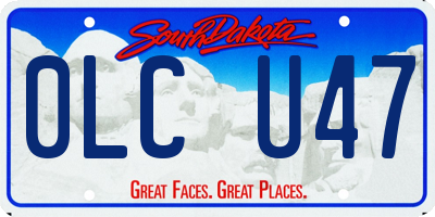 SD license plate 0LCU47